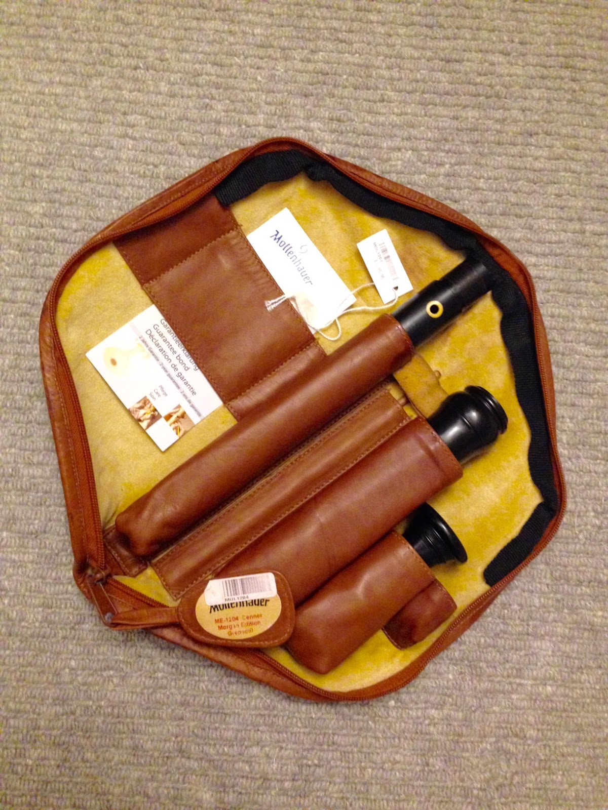 Recorder in case Society of Recorder Players